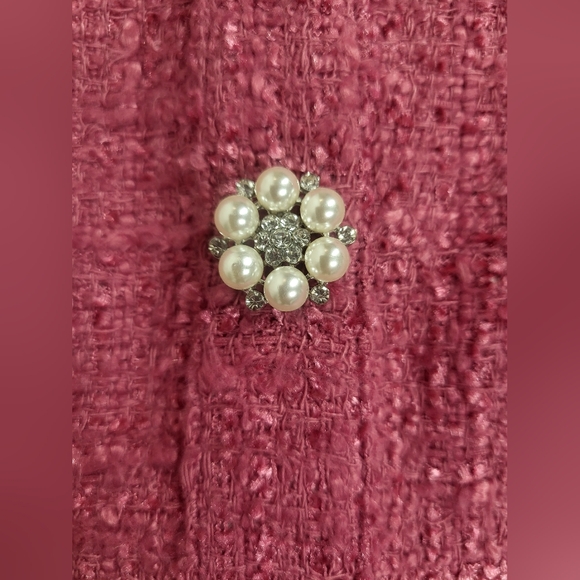 NEW Likely Alani Dress Size 8 Red Violet Short Sleeve Pink Tweed Wool Mini Dress - Picture 6 of 17